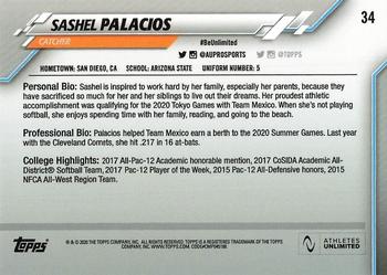 2020 Topps On-Demand Set 18 - Athletes Unlimited Softball #34 Sashel Palacios Back